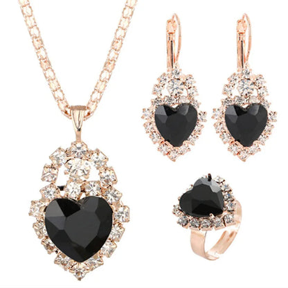 Jewelry Sets Women Wedding Jewelry Set for Brides Gold-Color Zirconia Earring Pendant Necklace Ring Sets    Home Decor Supply | Online Retail | ShoreShopper.com