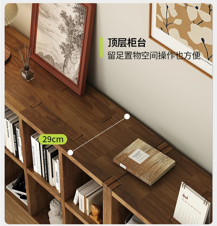 Solid Wood Short Bookshelf Floor Storage Cabinet Grid Organizer Shelf for Living Room Home & Kindergarten Display Unit    Home Decor Supply | Online Retail | ShoreShopper.com