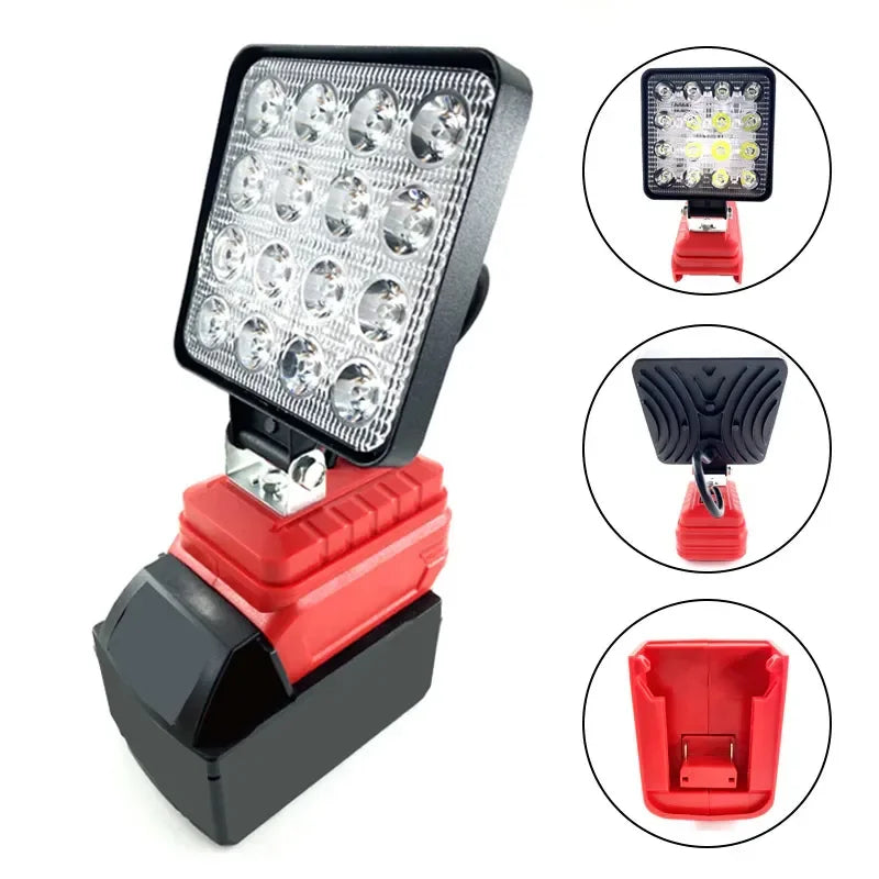 3/4 Inch LED Work Light for Makita/Dewalt/Milwaukee 18V Li-ion Battery Portable Flashlight Emergency Tool Lamp Camping Lamp - ShoreCo.Shop