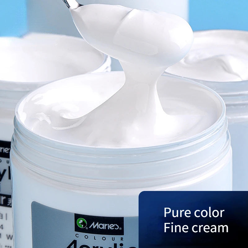300ml White Acrylic Paints In Large Jars for Wall Painting Without Losing Color Waterproof and Sun Protection Art Supplies    Home Decor Supply | Online Retail | ShoreShopper.com