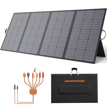 MHPOWOS 400W Portable Solar Panel, Lightweight Foldable Solar Panels with an Adjustable Kickstand, IP67 Waterproof Solar Charger    Home Decor Supply | Online Retail | ShoreShopper.com