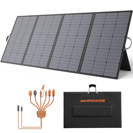 MHPOWOS 400W Portable Solar Panel, Lightweight Foldable Solar Panels with an Adjustable Kickstand, IP67 Waterproof Solar Charger    Home Decor Supply | Online Retail | ShoreShopper.com