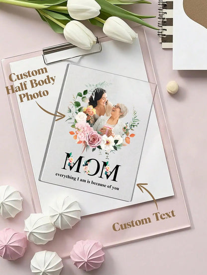 Custom Mother Father Day Acrylic Plaque Personalized Photo Text with Quote Gift for Mom Dad Grandma Grandpa Anniversary Birthday    Your Coastal Marketplace | Shoreshopper.com