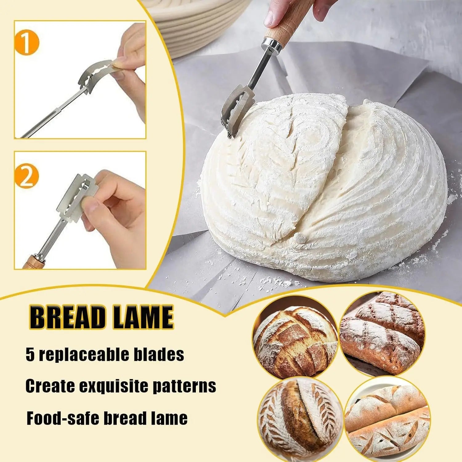 Sourdough Bread Baking Supplies Inclued Sourdough Danish Dough Whisk Bread Lame Scraper Dough Cutter Perfects Gift for Baker    Home Decor Supply | Online Retail | ShoreShopper.com