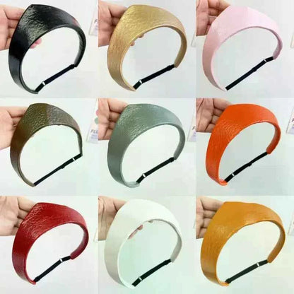Fashion Adjustable Women Headband Leather Anti Slip Headband European And American Crown Hairband Ladies Headwear