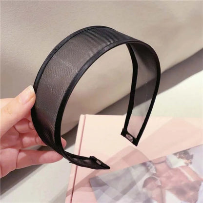 Headwear Mesh Pearls Headband Creative Beads Rhinestone Wide Hair Hoop Solid Color Waterproof Black White Hairband Wash Face    Your Coastal Marketplace | Shoreshopper.com