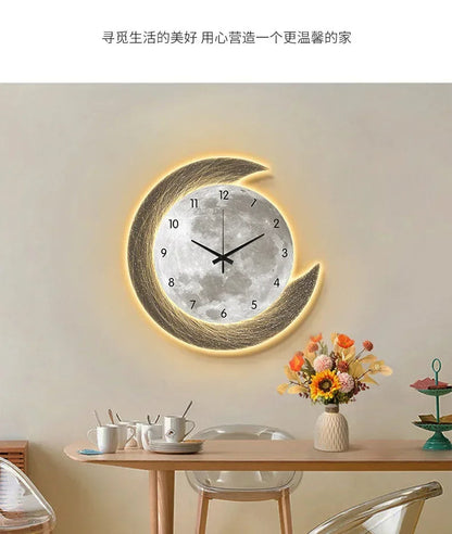 20in LED Light Wall Clock Dining Room Living Moon The Earth Modelling Silent Movement Bedroom Clock Wall Decoration Home Gifts    Home Decor Supply | Online Retail | ShoreShopper.com