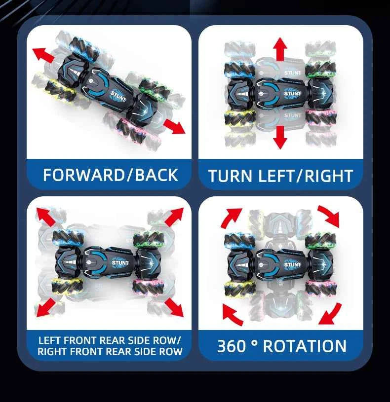 RC Drift Car Toy, Cool and Dynamic Dazzling, Made of Large Glow Wheels