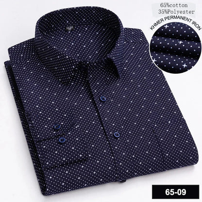 New in shirt long-sleeve shirts for men slim fit formal plian shirt single pocket office clothes soft plaid cotton designer tops    Home Decor Supply | Online Retail | ShoreShopper.com