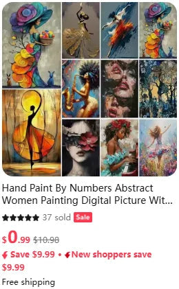 Acrylic Paint By Numbers Modular Picture With Paint Drawing On Canvas Adults Handpainted Gift Wall Art Painting Home Decor    Home Decor Supply | Online Retail | ShoreShopper.com