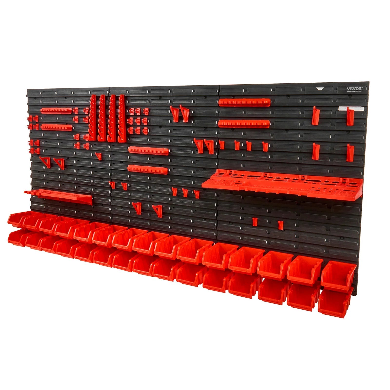 SucceBuy 30Bin Wall Mounted Storage Bins Parts Rack Organizer Garage with Wall Panels Hooks Plastic Shop Tool for Screw Nails    Home Decor Supply | Online Retail | ShoreShopper.com