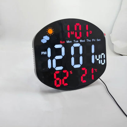 Large Digital Wall Clock Weather Station Forecast TEMP Humidity Date Week Night Mode Table Clock 2 Alarm 12/24H LED Alarm Clock    Home Decor Supply | Online Retail | ShoreShopper.com