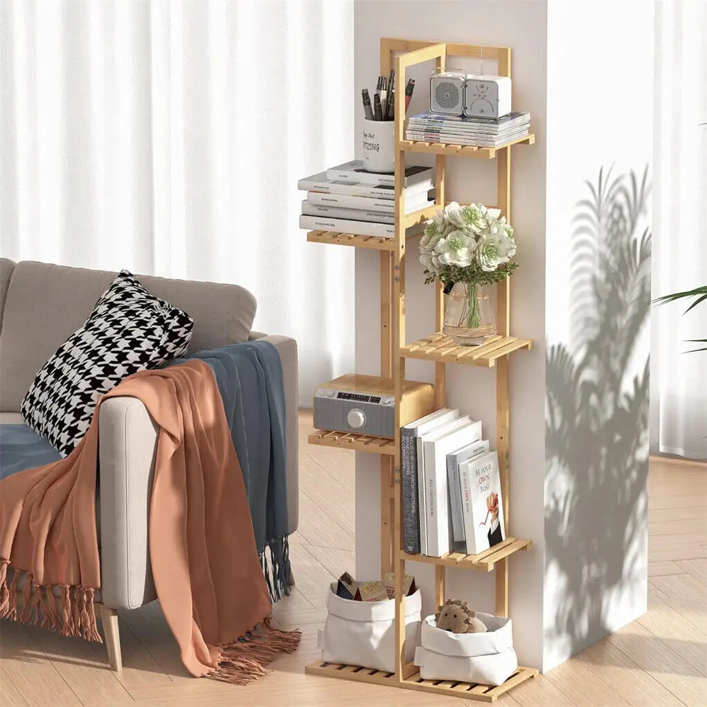 Bamboo Corner Tall Plant Stand Rack Multiple Flower Holder Shelf Indoor Outdoor    Home Decor Supply | Online Retail | ShoreShopper.com
