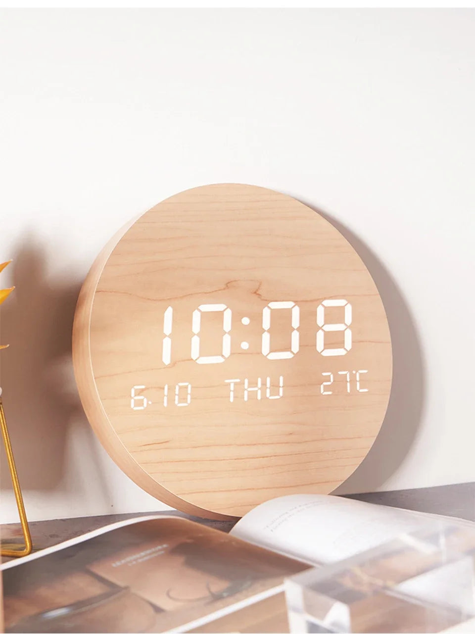 LED Digital Wall Clock Temperature Date Time Multi-function Display Living Room Home Bedroom Silent Clock Fashion Wall Clock    Home Decor Supply | Online Retail | ShoreShopper.com