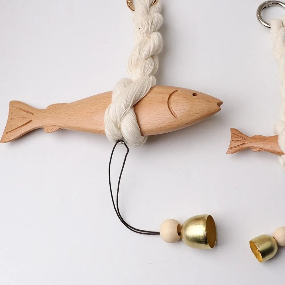 Marine Beach Themed Wood Fish Sculpture Hand Carved with Bell Fish Wall Hanging Decor Rustic Handcrafted    Your Coastal Marketplace | Shoreshopper.com