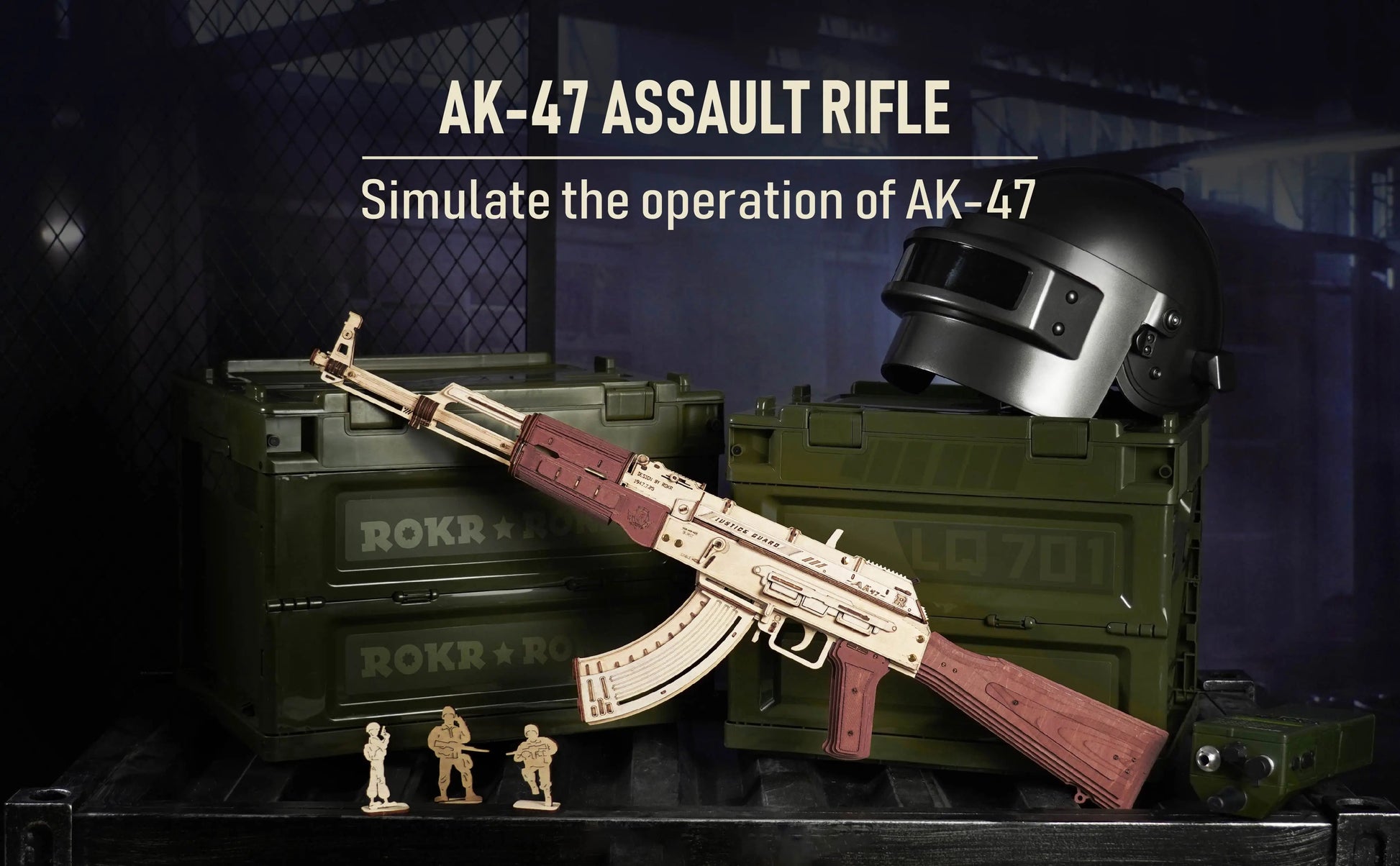 Robotime Rokr Automatic Rifle AK47 3D Wooden Gun Funny DIY Building Block Toys for Kids Adults Justice Guard Wooden PuzzleLQ901    Home Decor Supply | Online Retail | ShoreShopper.com