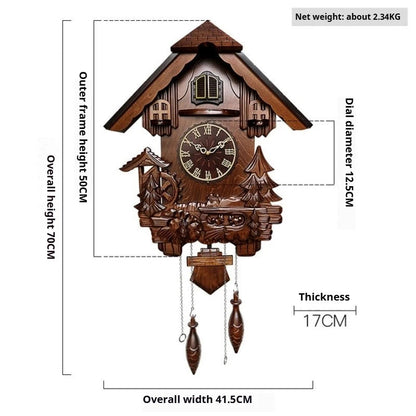 Antique Classic Solid Wood Hand-carved Cuckoo Wall Clock, Children's Music, Hour Announcement Swinging Creative Clock    Home Decor Supply | Online Retail | ShoreShopper.com