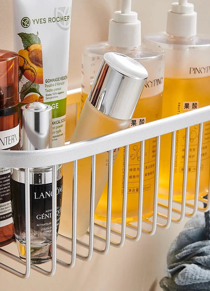Aluminium Bathroom Shelf Without Drilling Shower Shelf Shelves Shampoo Holder Basket Storage Organizer Bathroom Accessories    Home Decor Supply | Online Retail | ShoreShopper.com