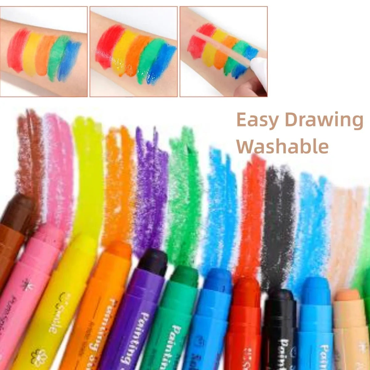 8/12 Colors Crafts Paint Sticks Color Solid Painting Stick Washable Paint Sticks Drawing Graffiti Art for Kids and Students    Home Decor Supply | Online Retail | ShoreShopper.com