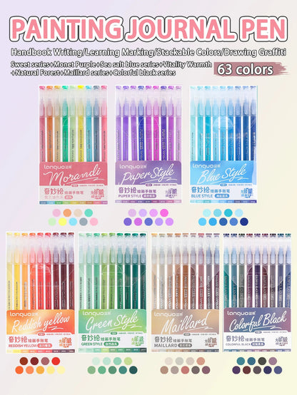 Languo 27-207 Colors Of One Set Drawing Handbook Pens Student DIY Graffiti Multi-Color Gel Pen Writing Marker Stationery    Home Decor Supply | Online Retail | ShoreShopper.com