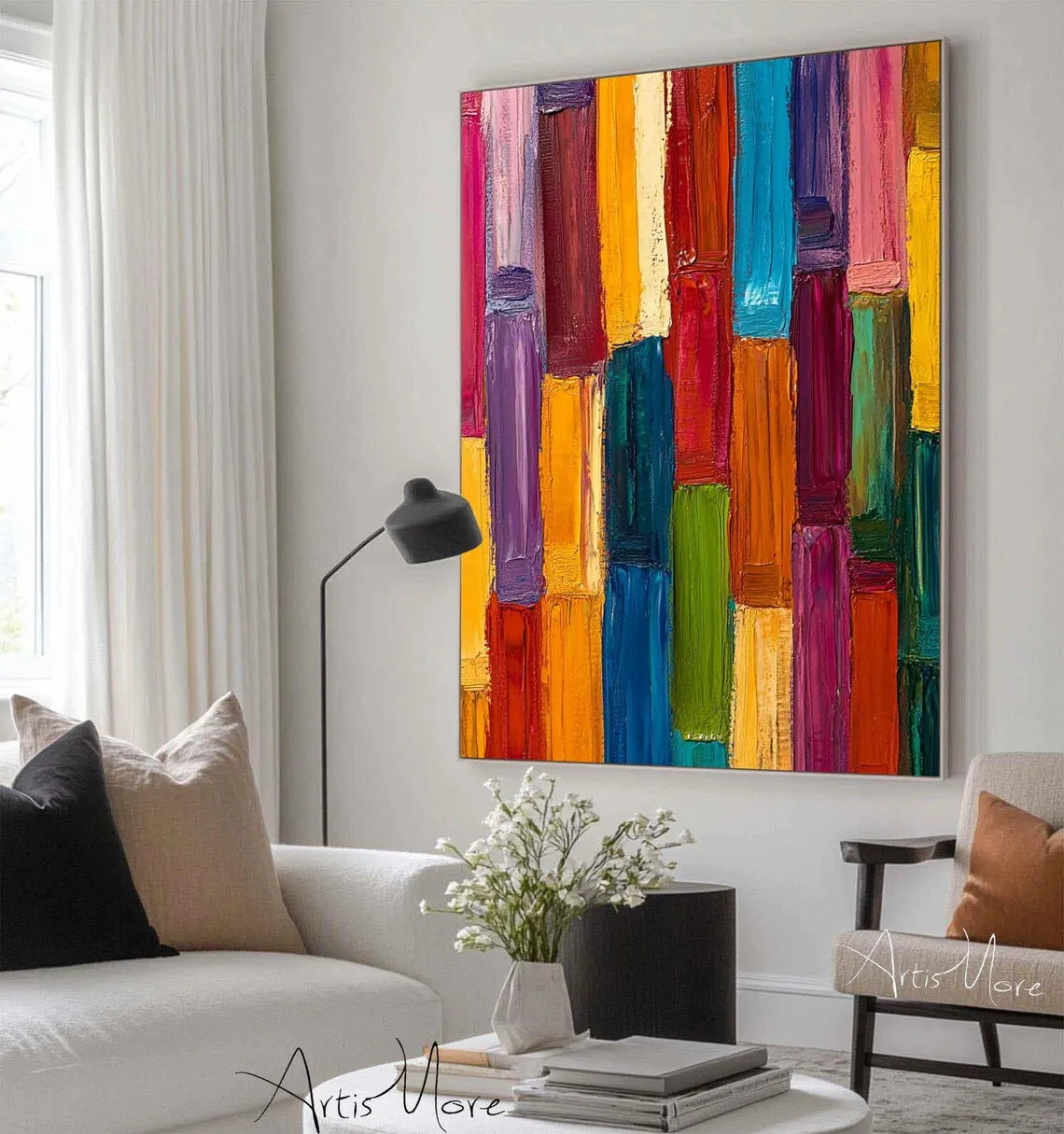 Texture Handmade Painting on Canvas Abstract Colorful Modern Minimalism Wall Art Decor Large    Home Decor Supply | Online Retail | ShoreShopper.com