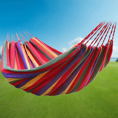 1-2 Person Cotton Rainbow Hanging Bed 264lbs Capacity Fabric Hammock with Tree Straps Portable for Outdoor Indoor with Carry Bag    Home Decor Supply | Online Retail | ShoreShopper.com
