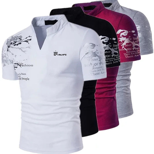 Men's Polo Shirt Golf Shirt Graphic Prints V Neck Outdoor Street Short Sleeves Print Clothing Sports Fashion Streetwear Designer    Home Decor Supply | Online Retail | ShoreShopper.com