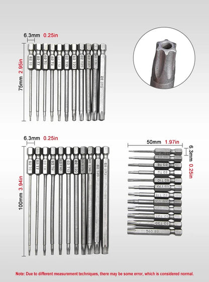 50-75-100mm Hollow Plum Blossom Extended S2 Bit Hexagon Handle Screwdriver Bit Screwdriver Tool Set    Home Decor Supply | Online Retail | ShoreShopper.com