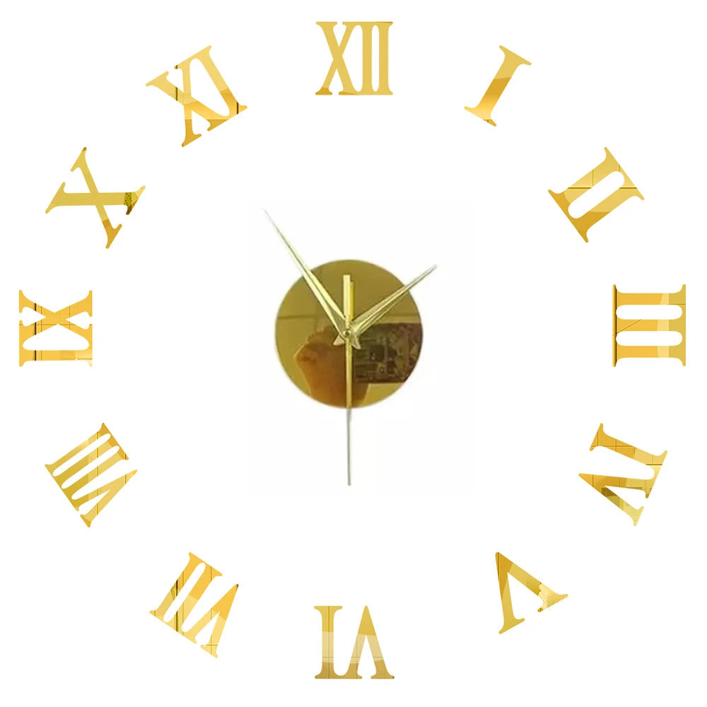 2D/3D Large Roman Numeral Acrylic Mirror Wall Clock Sticker Fashion DIY Quartz Clocks Watch Home Decoration Living Room Stickers    Home Decor Supply | Online Retail | ShoreShopper.com