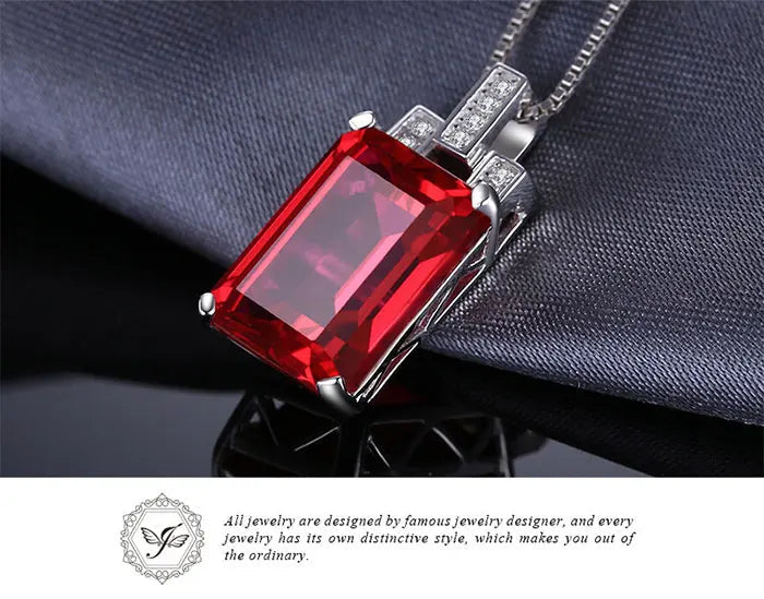 JewelryPalace 9ct Created Red Ruby 925 Sterling Silver Pendant Necklace for Women Engagement Party Jewelry Fashion Gift No Chain    Home Decor Supply | Online Retail | ShoreShopper.com