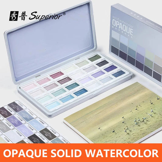 Transparent Watercolor Semi-Dry Solid Watercolor Paints Set for Beginners Student Art Supplies Portable 24 Colors Drawing Tools    Home Decor Supply | Online Retail | ShoreShopper.com
