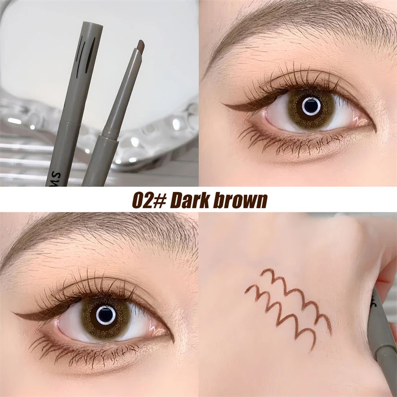 Silky Long-lasting Eye Liner Pencil  Eyeliner Pen Natural Matte Wine Red Eyeliner Easy To Color Waterproof Eye Make Up Cosmetics - ShoreCo.Shop