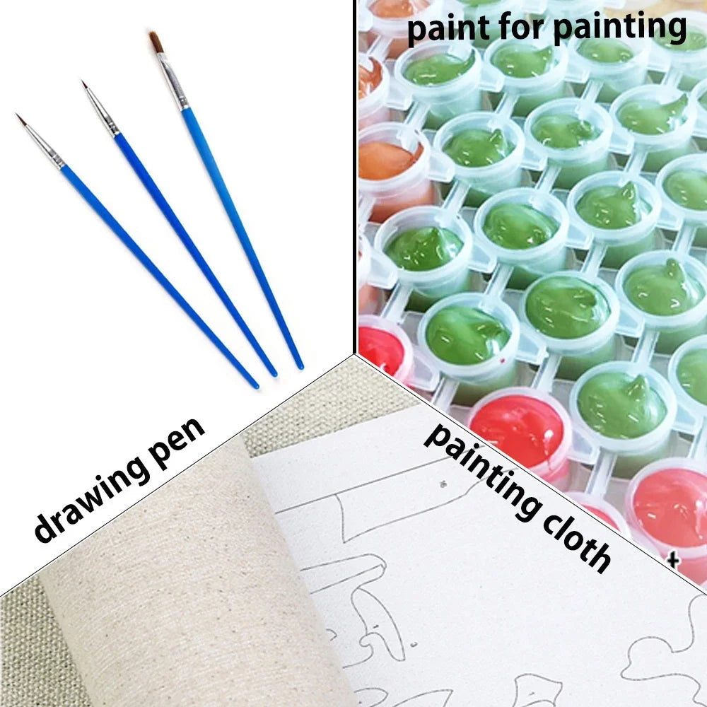 Canrichshop Black Cat Adult Paint by Number,Funny Bathing Cat Adults' Paint-by-Number Kits, Adults Beginners Unframed    Home Decor Supply | Online Retail | ShoreShopper.com