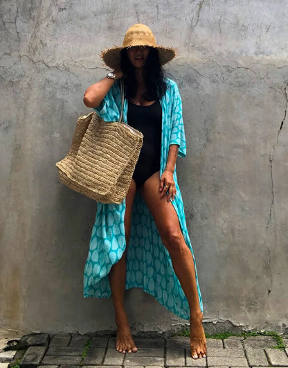 Beach Dress Tunic Cover up Embroidery Kaftan Saida de Praia Women Bikini Cover-up Pareo Sarong Beachwear    Your Coastal Marketplace | Shoreshopper.com