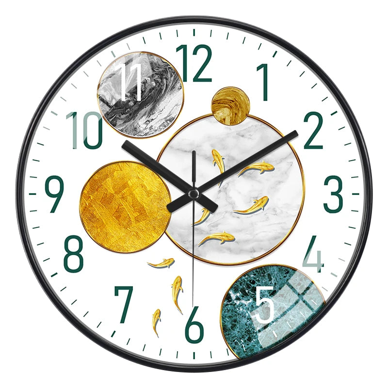Simple Luxury Quartz Clock Hanging Wall Fish Decoration Modern Style Restaurant Living Room Home Decor Clock 8 10 12 Inche    Home Decor Supply | Online Retail | ShoreShopper.com