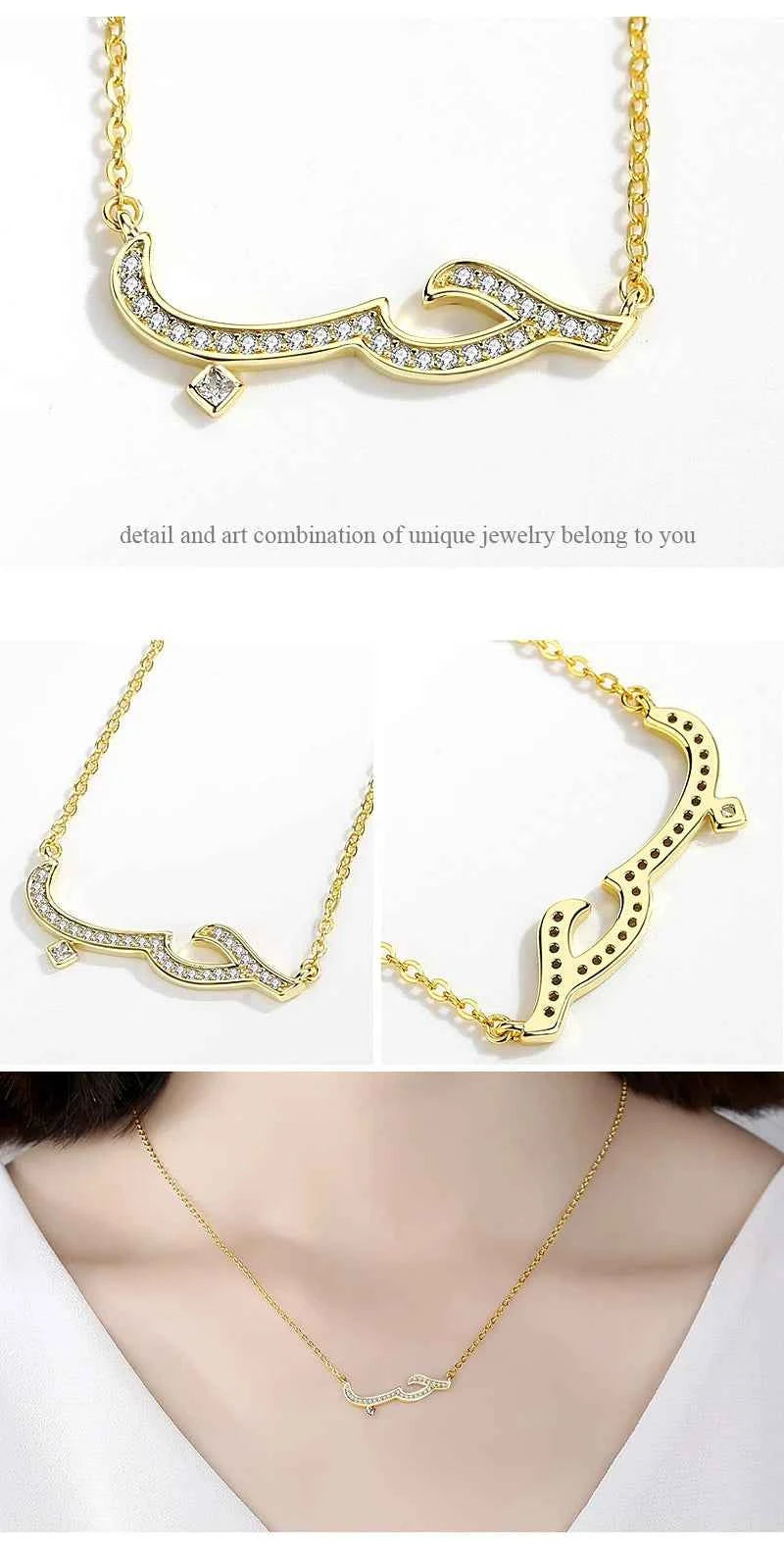 KALETINE Charm Arabic Best Friends Honey Love Couple  925 Sterling Silver Pendant Necklace BFF Good Friendship Indian Jewelry