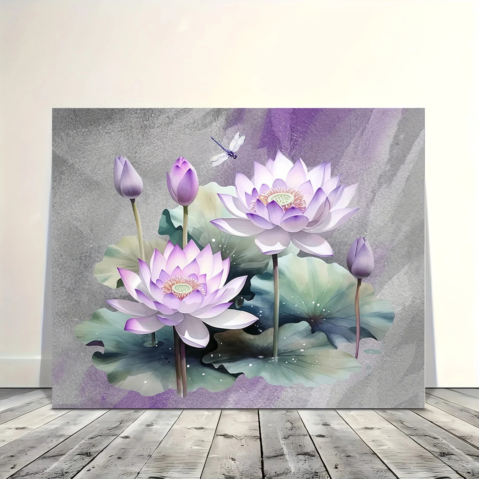 Charming Purple Flower & Green Leaf Canvas Wall Art - Framed Home Decor for Living Room, Bedroom, Kitchen, 11.8x15.7 inches    Home Decor Supply | Online Retail | ShoreShopper.com