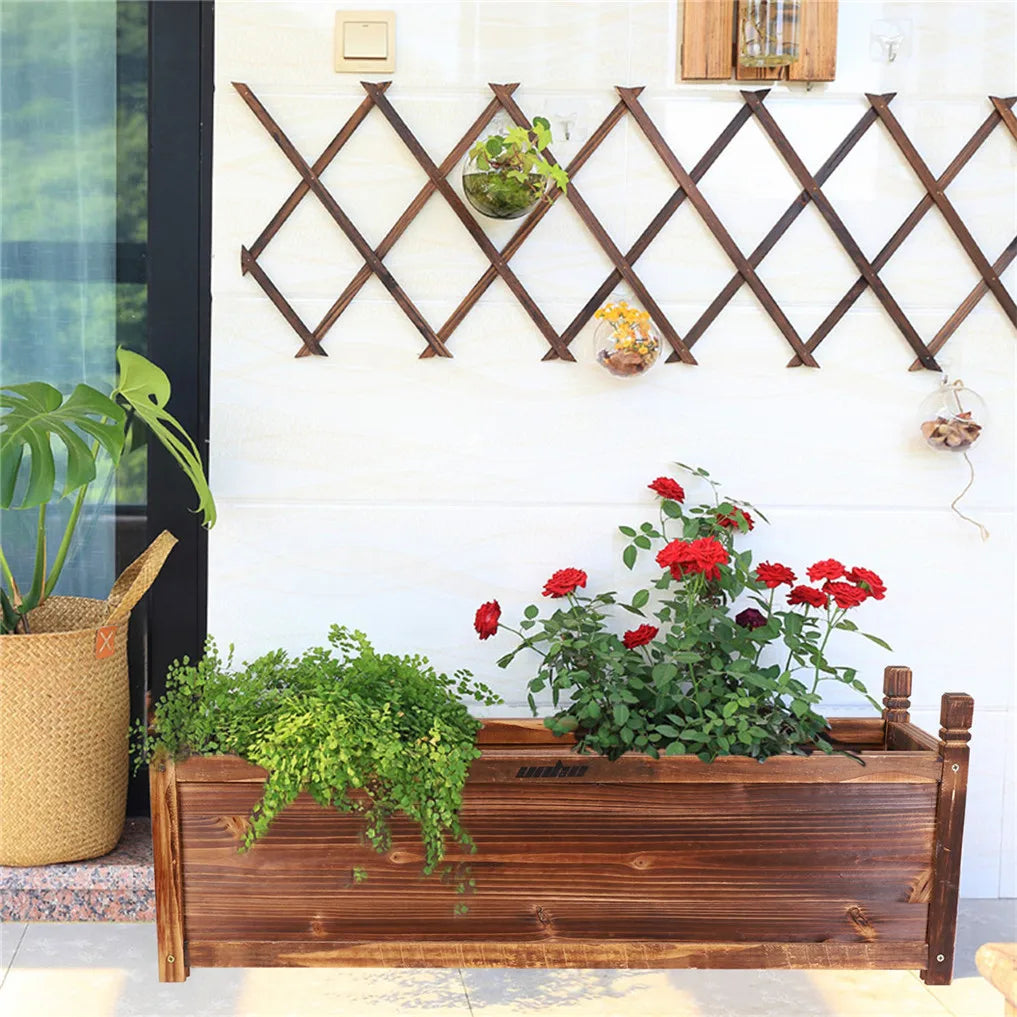 Wooden Raised Flower Bed Indoor Outdoor Vegetable Herb Planter Pot Garden Bed Flower Display    Home Decor Supply | Online Retail | ShoreShopper.com