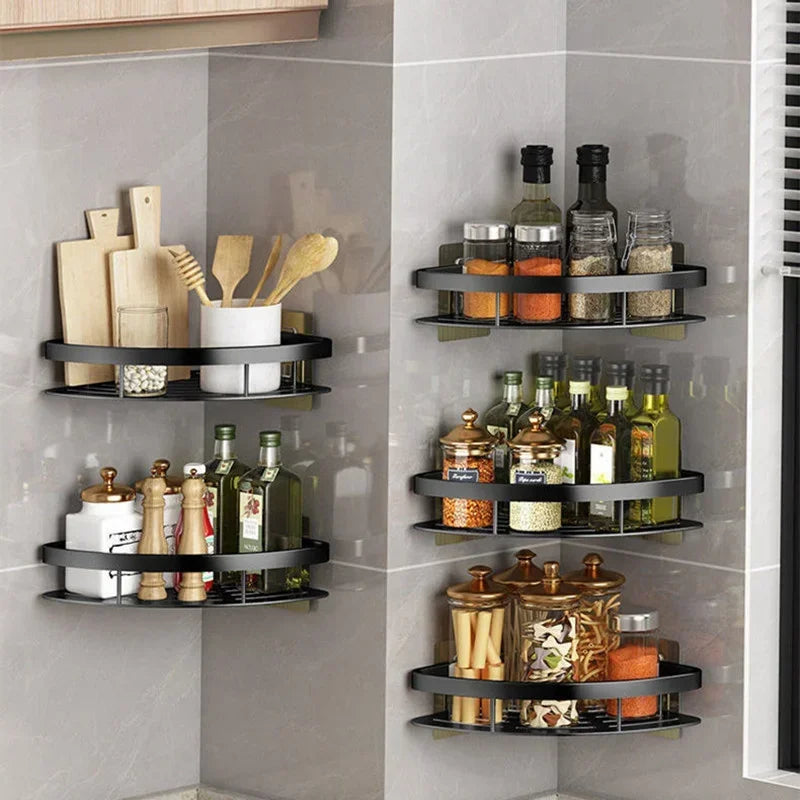 Bathroom Shelf Aluminum Alloy Shampoo Rack Makeup Storage Organizer Shower Shelf Bathroom Accessories No Drill Wall Corner Shelf    Home Decor Supply | Online Retail | ShoreShopper.com