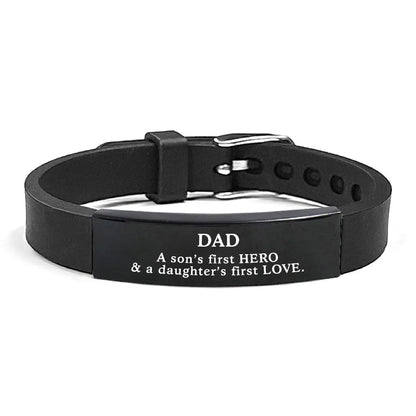 Father's Day Gifts Inspirational Quote Bracelets Wristband Adjustable Family Bracelets Stainless Steel Bracelet for Father    Your Coastal Marketplace | Shoreshopper.com