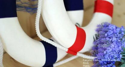 Nautical Style Welcome Decorative Red Blue Life Buoy Home Marine Beach Wall Decoration Crafts Living Room    Your Coastal Marketplace | Shoreshopper.com