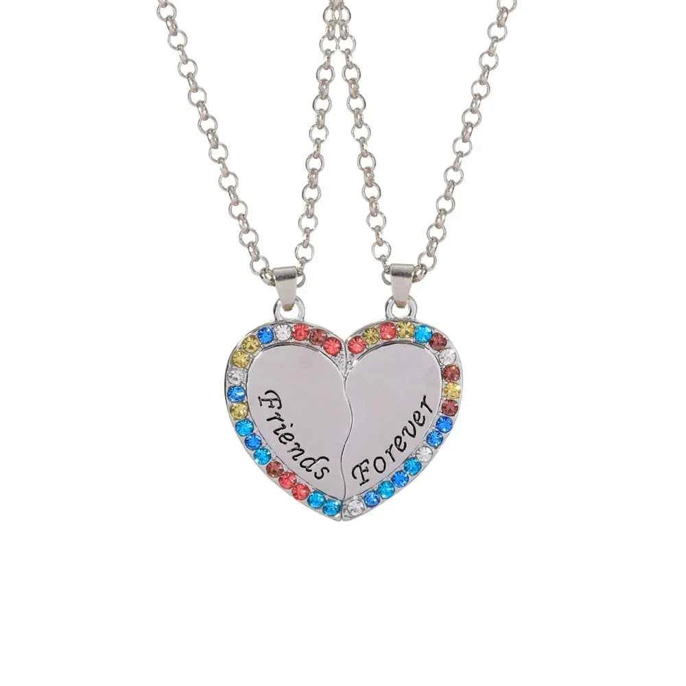 Best Friends Necklace Together forever Never Apart Maybe In Distance But Never In Heart Pendant Choker For Bestie Friendship