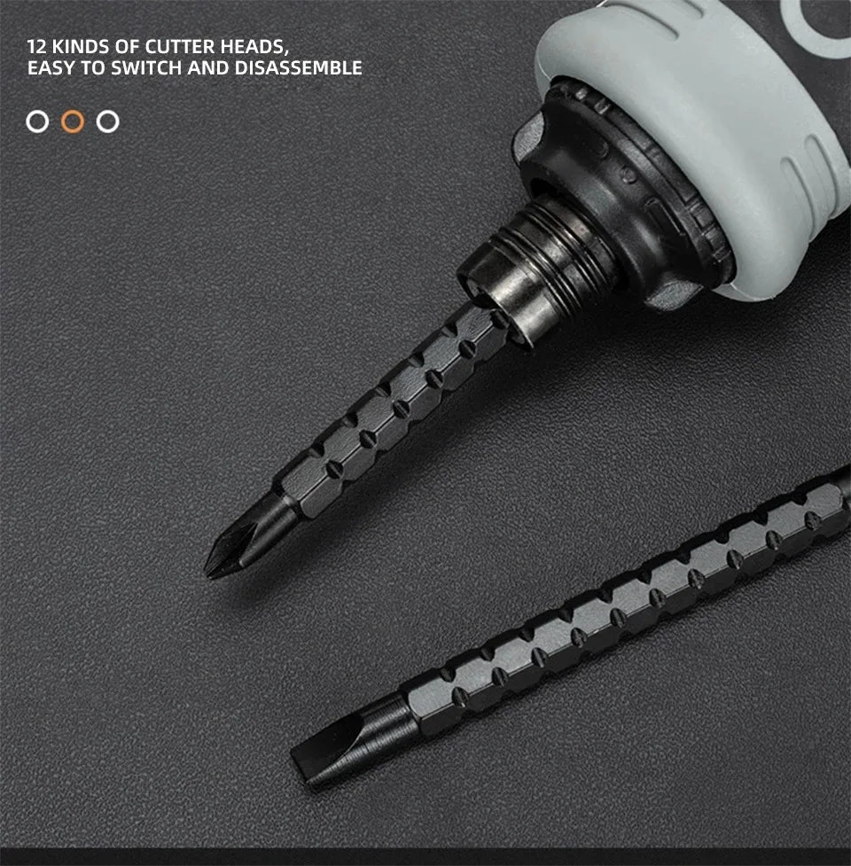 Mini Ratchet Precision Screwdriver Magnetic 13 In 1 Telescopic Labor-Saving Hand Tool Phillips Slotted Dual-purpose Head    Home Decor Supply | Online Retail | ShoreShopper.com