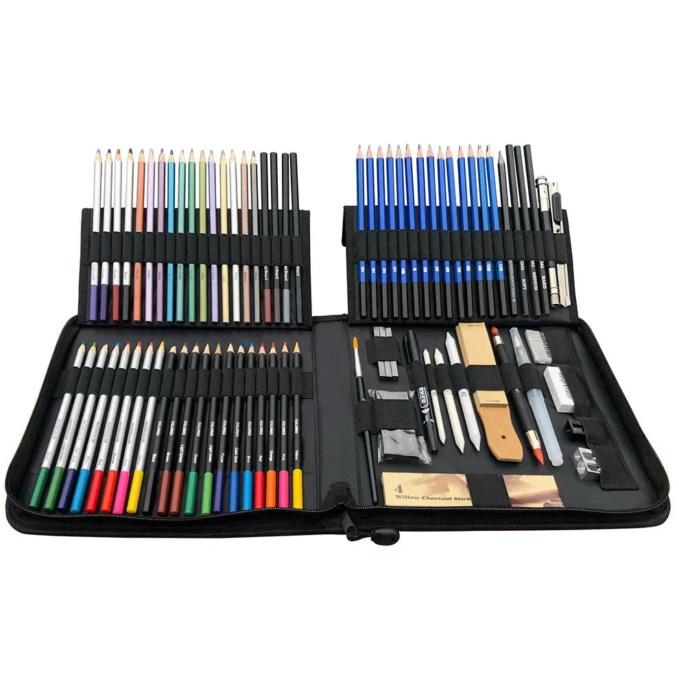 Art Painting Set 83pcs Art Sketching Set Color Lead Pencil High Quality Set Art Professional School Drawing Supplies    Home Decor Supply | Online Retail | ShoreShopper.com