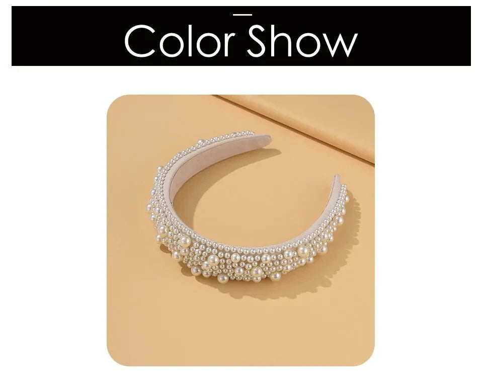 Headband For Women Wedding Bridal Hair Accessories Handmade Wide Hair Hoop Girls Headwear Wedding 2023 Jewelry White Pearl    Your Coastal Marketplace | Shoreshopper.com