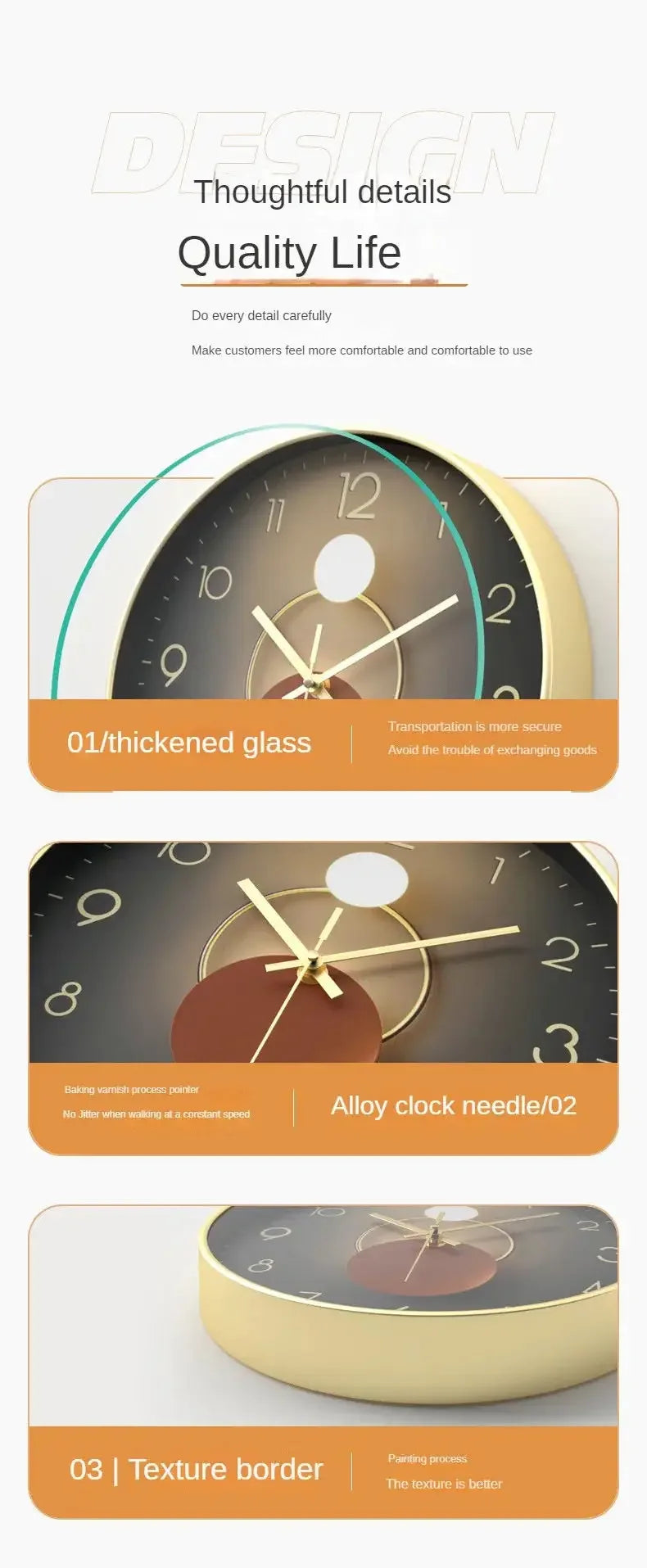 Nordic Style Home Decorative Wall Clock 8"    Home Decor Supply | Online Retail | ShoreShopper.com