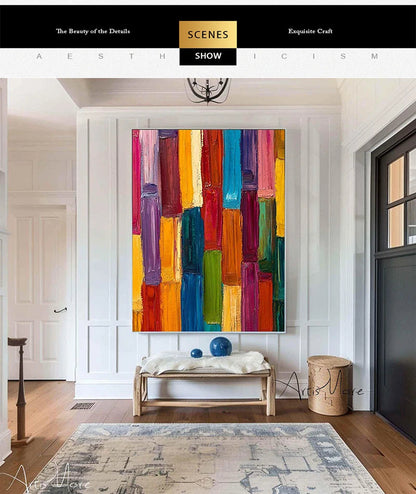 Texture Handmade Painting on Canvas Abstract Colorful Modern Minimalism Wall Art Decor Large    Home Decor Supply | Online Retail | ShoreShopper.com