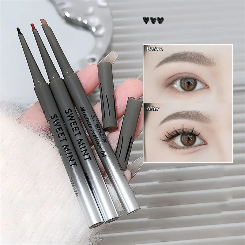 Silky Long-lasting Eye Liner Pencil  Eyeliner Pen Natural Matte Wine Red Eyeliner Easy To Color Waterproof Eye Make Up Cosmetics - ShoreCo.Shop