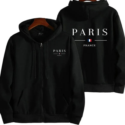 Paris Printing Men's Hoodie Outerwear Hot Sales Loose Zipper Tops Sports jogging Cost Casual Fashion Mens Sweatshirt Clothing    Home Decor Supply | Online Retail | ShoreShopper.com