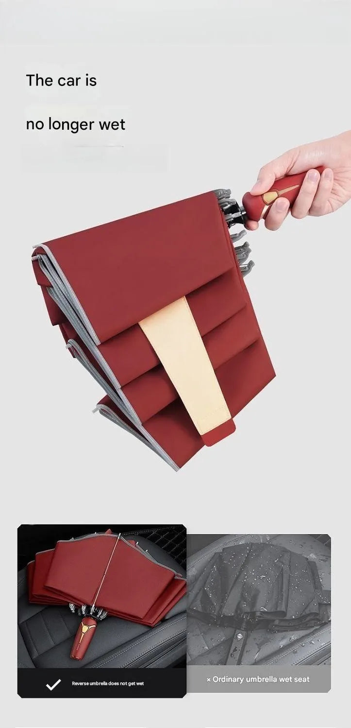 Fully Automatic Umbrella Enlarge Reinforced Thickened Windproof Sunny And Rainy Dual-use Car-mounted Reverse Folding Umbrella    Your Coastal Marketplace | Shoreshopper.com